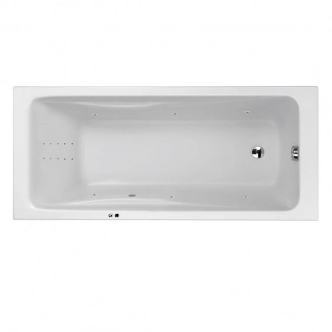 Гидромассажная акриловая ванна Jacob Delafon Odeon Up E6057RU-00 LINE CR, 160 х 75 см, белая, форсунки хром