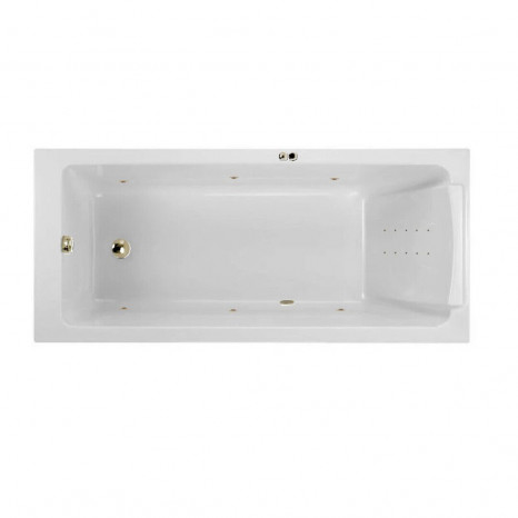 Гидромассажная акриловая ванна Jacob Delafon Sofa E6D300RU-00 LINE BR, 150 x 70 см, белая, форсунки бронза