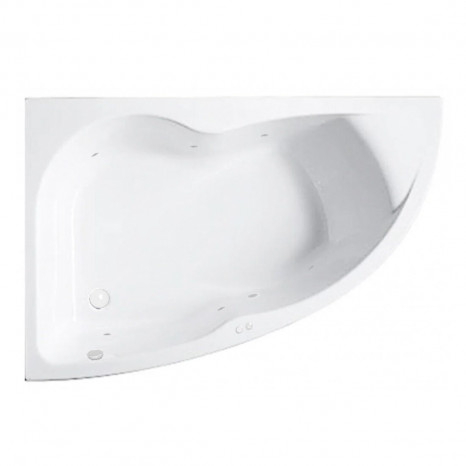 Гидромассажная акриловая ванна Jacob Delafon Micromega Duo Chromo E60220RU-00 SOFT WH, 170 х 105 см, правая, белая, форсунки белые