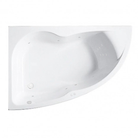 Гидромассажная акриловая ванна Jacob Delafon Micromega Duo Chromo E60220RU-00 LINE WH, 170 х 105 см, правая, белая, форсунки белые