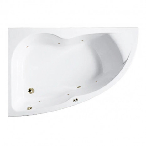 Гидромассажная акриловая ванна Jacob Delafon Micromega Duo Chromo E60221RU-00 SOFT BR, 170 х 105 см, левая, белая, форсунки бронза