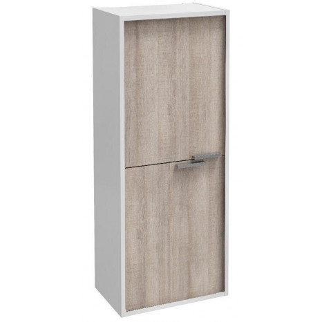 Шкаф-пенал Jacob Delafon Vivienne EB1510-N18-E71, 40 х 100 см, ручки хром, корпус белый глянцевый, фасад серый дуб