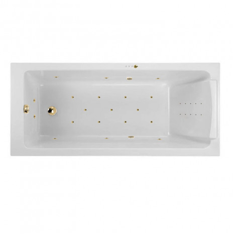 Гидромассажная акриловая ванна Jacob Delafon Sofa E60515RU-01 ULTRA NANO GL, 170 x 75 см, каркас в подарок, белая, форсунки золото