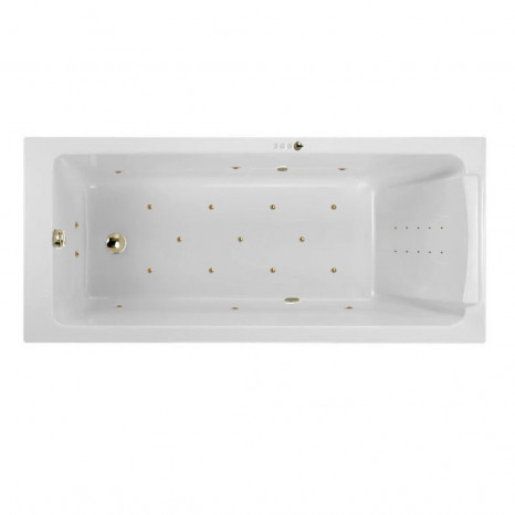 Гидромассажная акриловая ванна Jacob Delafon Sofa E6D300RU-00 ULTRA NANO BR, 150 x 70 см, белая, форсунки бронза