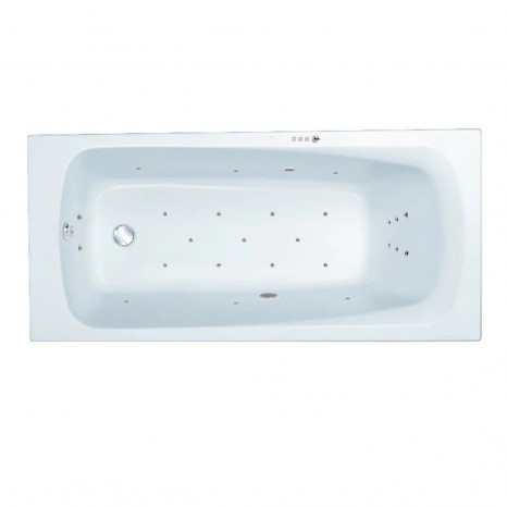Гидромассажная акриловая ванна Jacob Delafon Patio E6812RU-01 ULTRA CR, 170 х 70 см, каркас в подарок, белая, форсунки хром