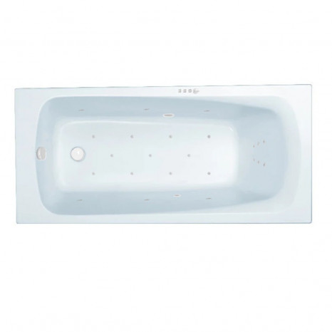 Гидромассажная акриловая ванна Jacob Delafon Patio E6812RU-01 ULTRA WH, 170 х 70 см, каркас в подарок, белая, форсунки белые