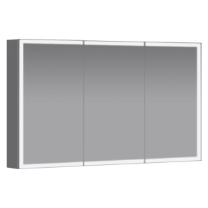 Зеркальный шкаф Jacob Delafon Parallel EB2290-NF, 100 см, LED подсветка, инфракрасный выключатель, цвет белый
