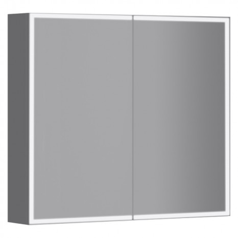 Зеркальный шкаф Jacob Delafon Parallel EB2292-NF, 80 см, LED подсветка, инфракрасный выключатель, цвет белый